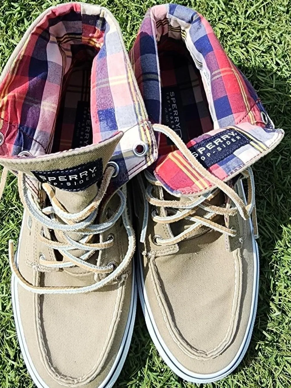 Sperry Bahama Boot Olive Canvas High-Top Sneakers